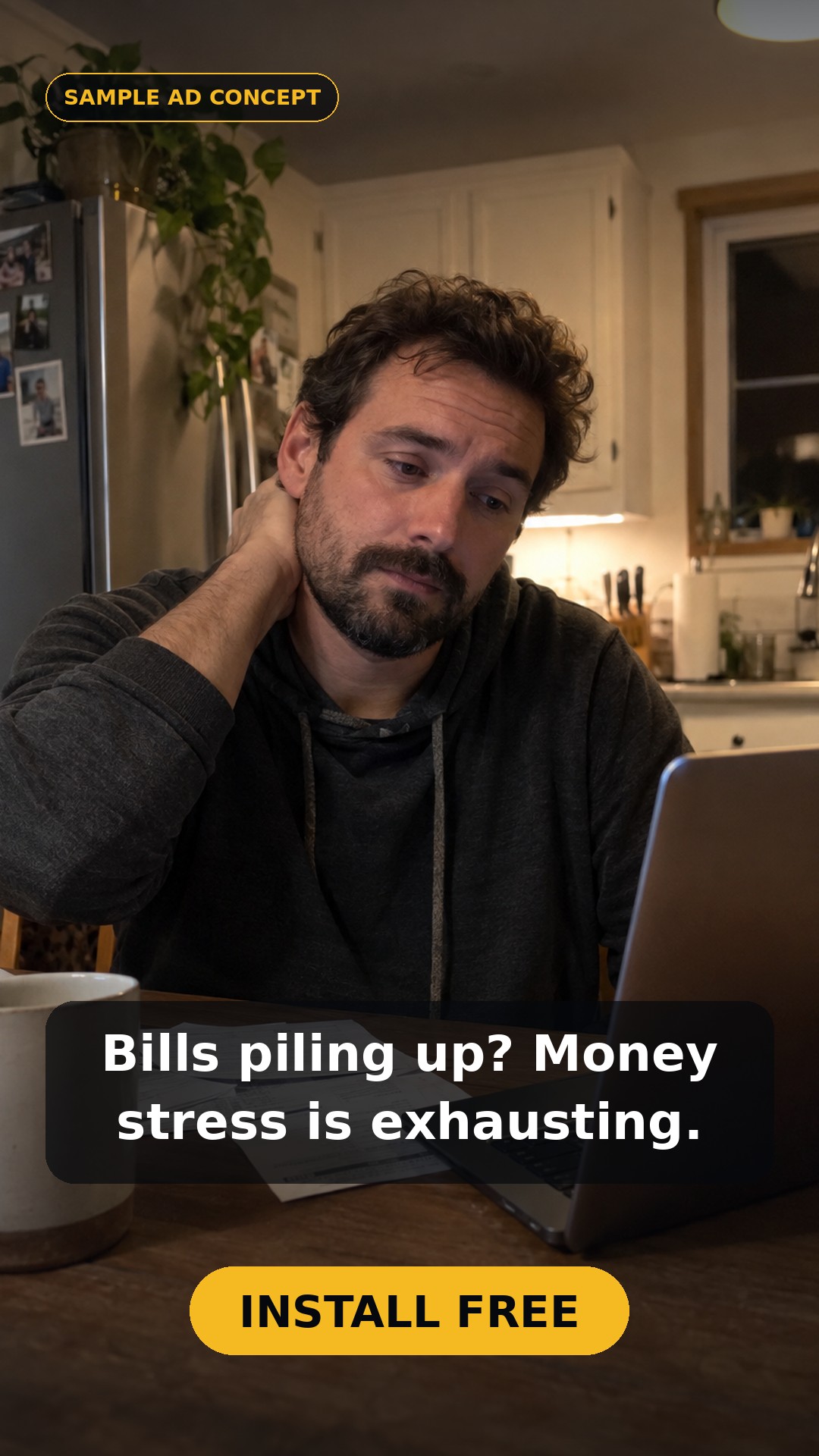 Sample finance app ad concept